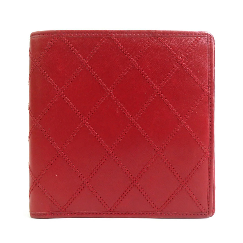 CHANEL Red Leather Wallet